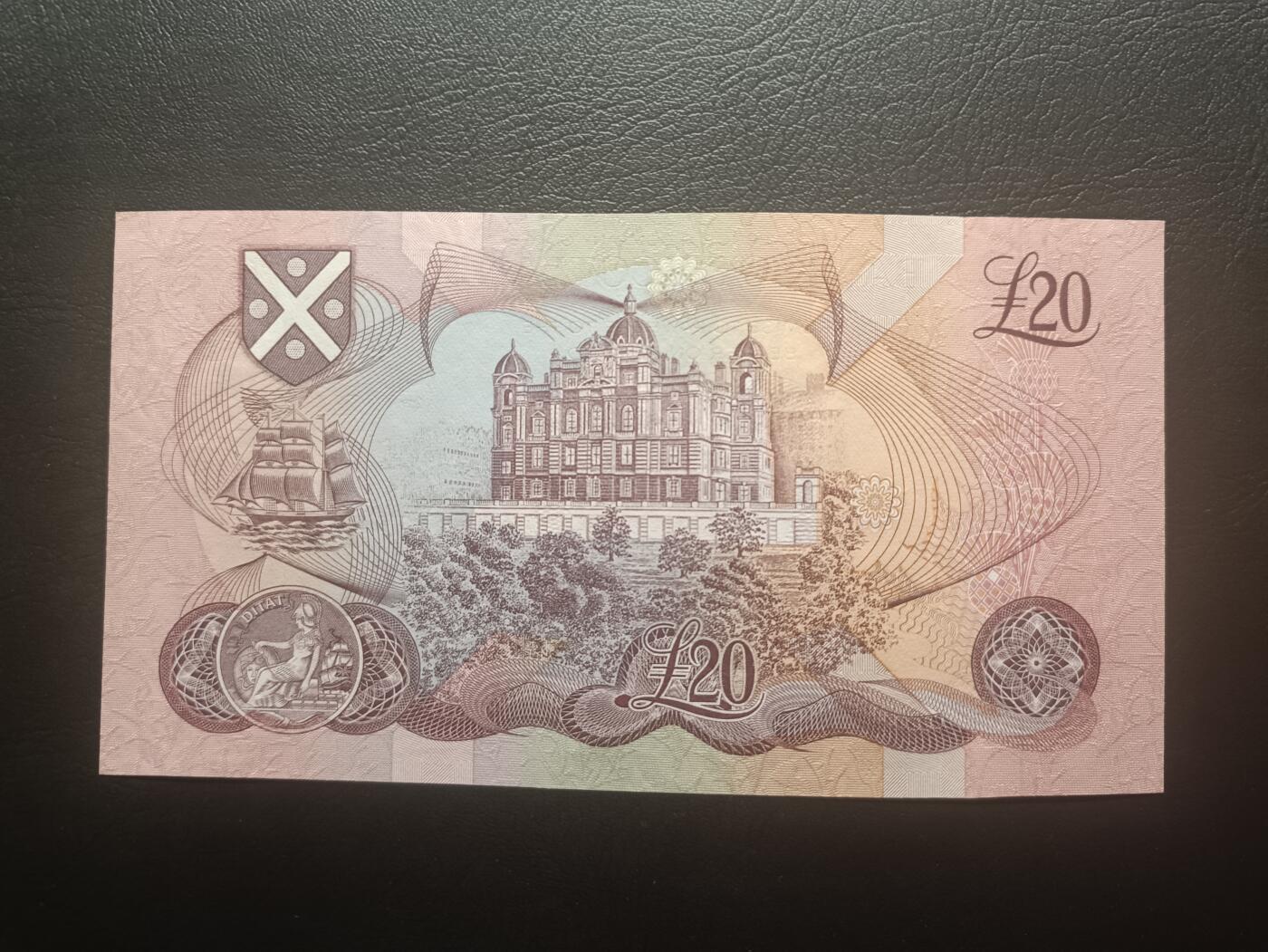 2026一月第三期，总213期 苏格兰银行1993年20镑UNC微潮，稀有早期中高面值品种，诗人沃尔特斯科特和爱丁堡