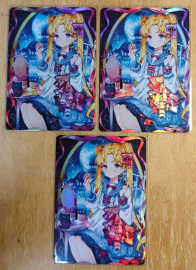 满200包邮！！龙虎卡牌-七二场（满200元包邮，无佣金，每周六结拍，欢迎送拍） - 彩闪3张 京珞卡牌 美少女战士三宫
