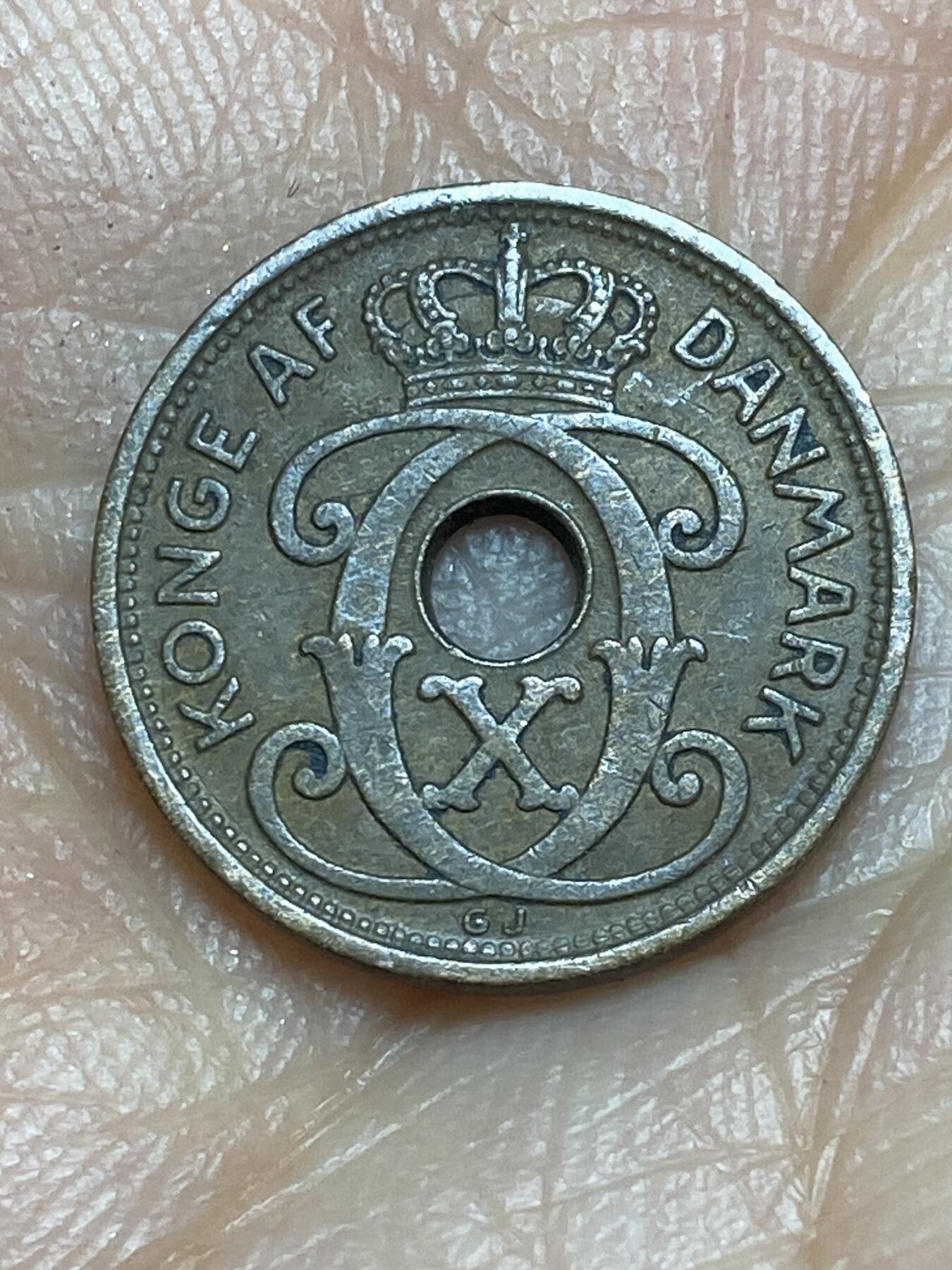 2026年第九场(总第一百七十八场）外国好品散币场(免佣金) 丹麦🇩🇰1934年1欧尔(克里斯蒂安十世时期第六版，N; GJ版)