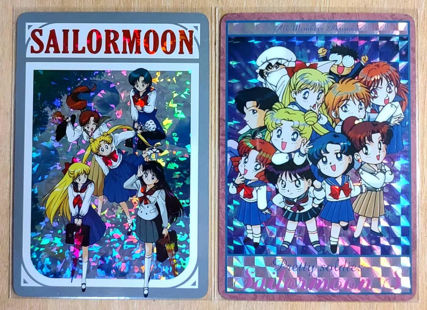 满200包邮！！龙虎卡牌-七二场（满200元包邮，无佣金，每周六结拍，欢迎送拍） 碎花彩闪+格子彩闪 江东 美少女战士大团聚 单卡2张 2020年出品