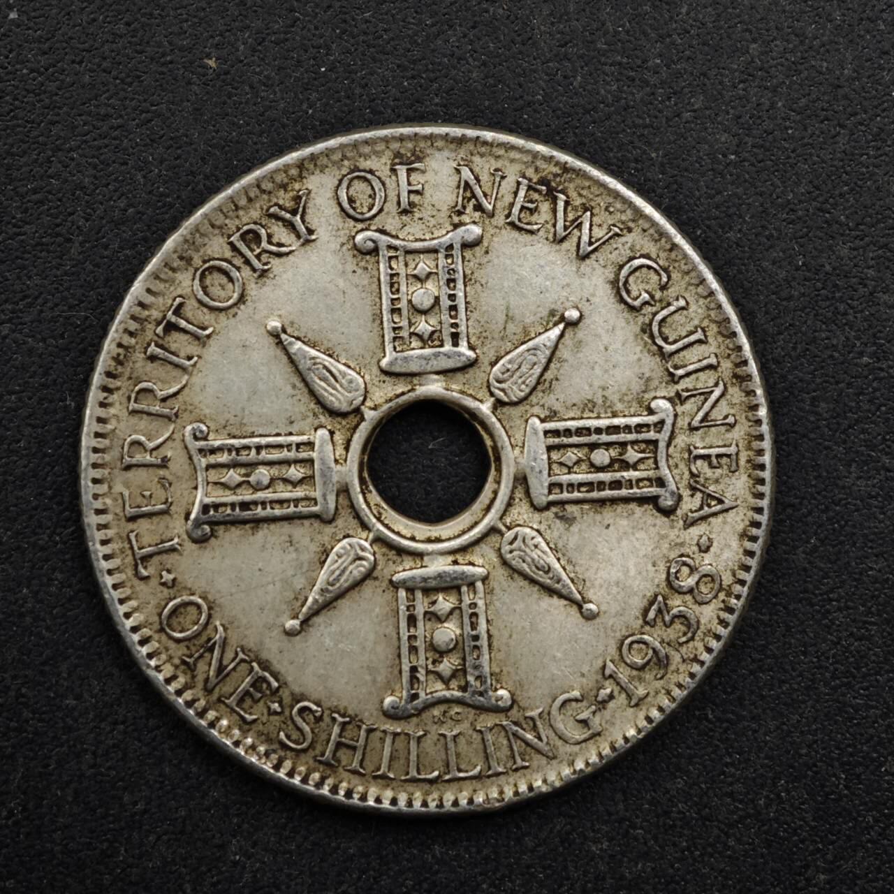 【淘币小摊】实时拍第八百四十九拍   散币银币场   满百包邮可预留二周 每周一统一发货   英属几内亚1938年1先令银币