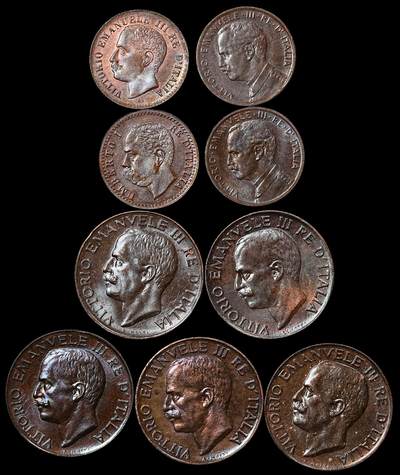 修遠堂世界钱币第101期 - 未流通意大利铜币一组
