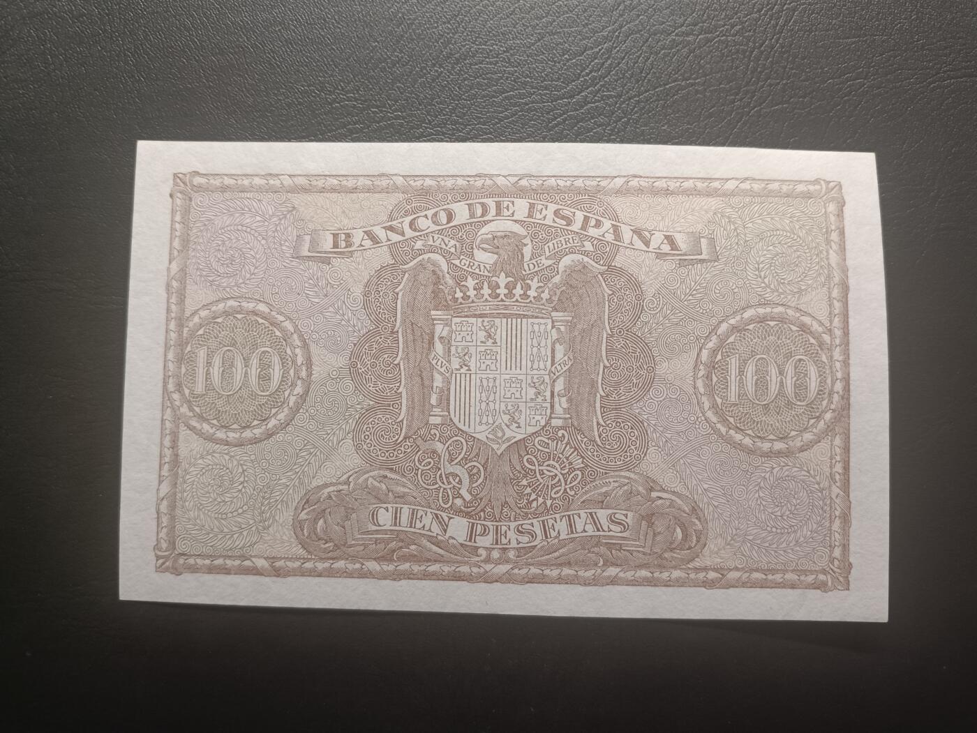 2026一月第三期，总213期 西班牙1940版100比塞塔UNC，哥伦布和国徽，稀有的佛朗哥执政初期品种