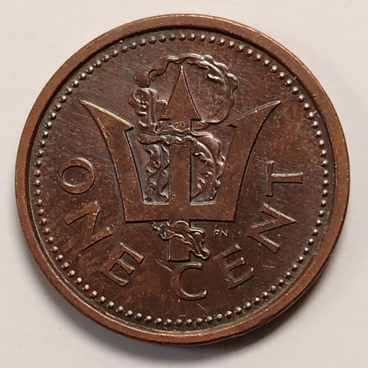 布加迪🐬～世界钱币(上海)🌾第 270 期 /  各国套币和散币 巴巴多斯🇧🇧 1986年 1分～L9