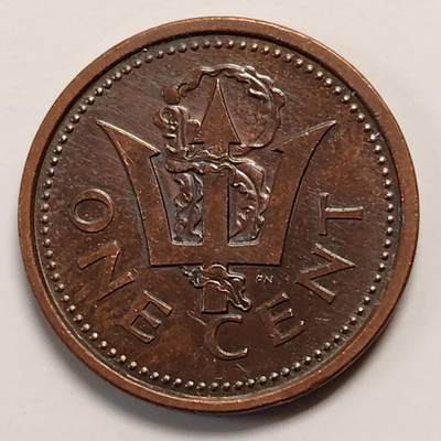 布加迪🐬～世界钱币(上海)🌾第 270 期 /  各国套币和散币 - 巴巴多斯🇧🇧 1986年 1分～L9