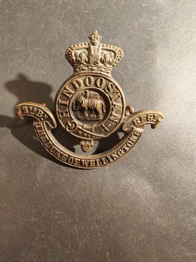 老王徽章第177期 - 英国威灵顿公爵步兵团第2营帽徽    维多利亚女王时期