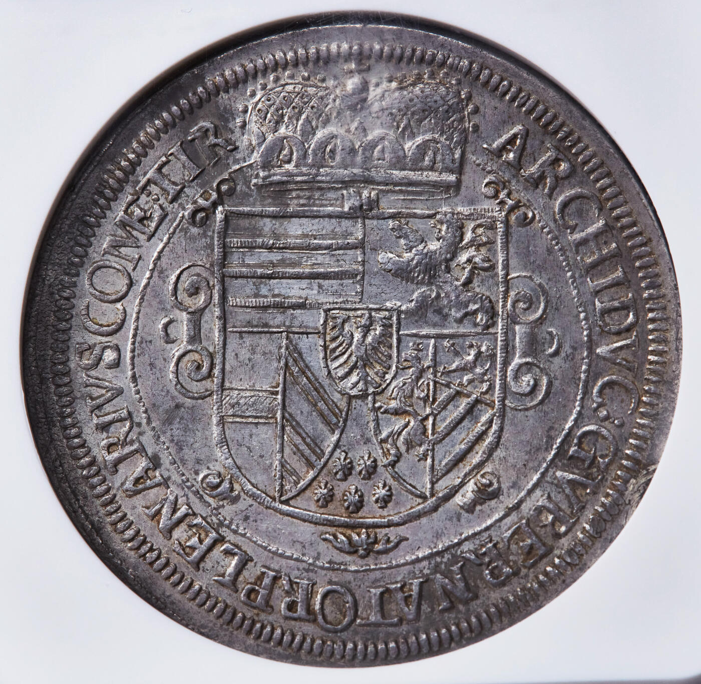 【俄甄集藏】“万象更新、马呈祥瑞”迎新春俄甄精品场-2026年(047)01-21 星期三 晚 19:30 全场包邮 神圣罗马帝国-奥地利1624年利奥波德五世大公1泰勒大银币，NGC UNCD，原味老包浆，细节犀利，底光犹存，味道难得，霍尔造币厂出品，不多见的品种