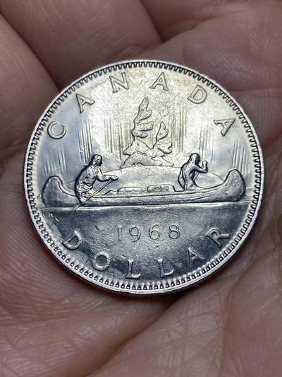 2026年第九场(总第一百七十八场）外国好品散币场(免佣金) - 加拿大🇨🇦1968年1元(伊丽莎白二世中年花冠第二版，首发年)