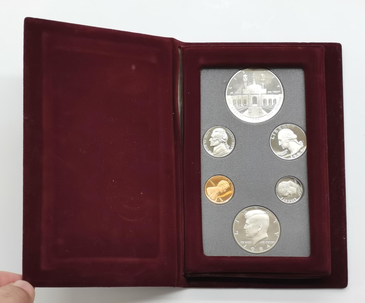 博洋堂世界钱币拍卖第157期（全场包邮） 美国1984年洛杉矶奥运6枚精制套币