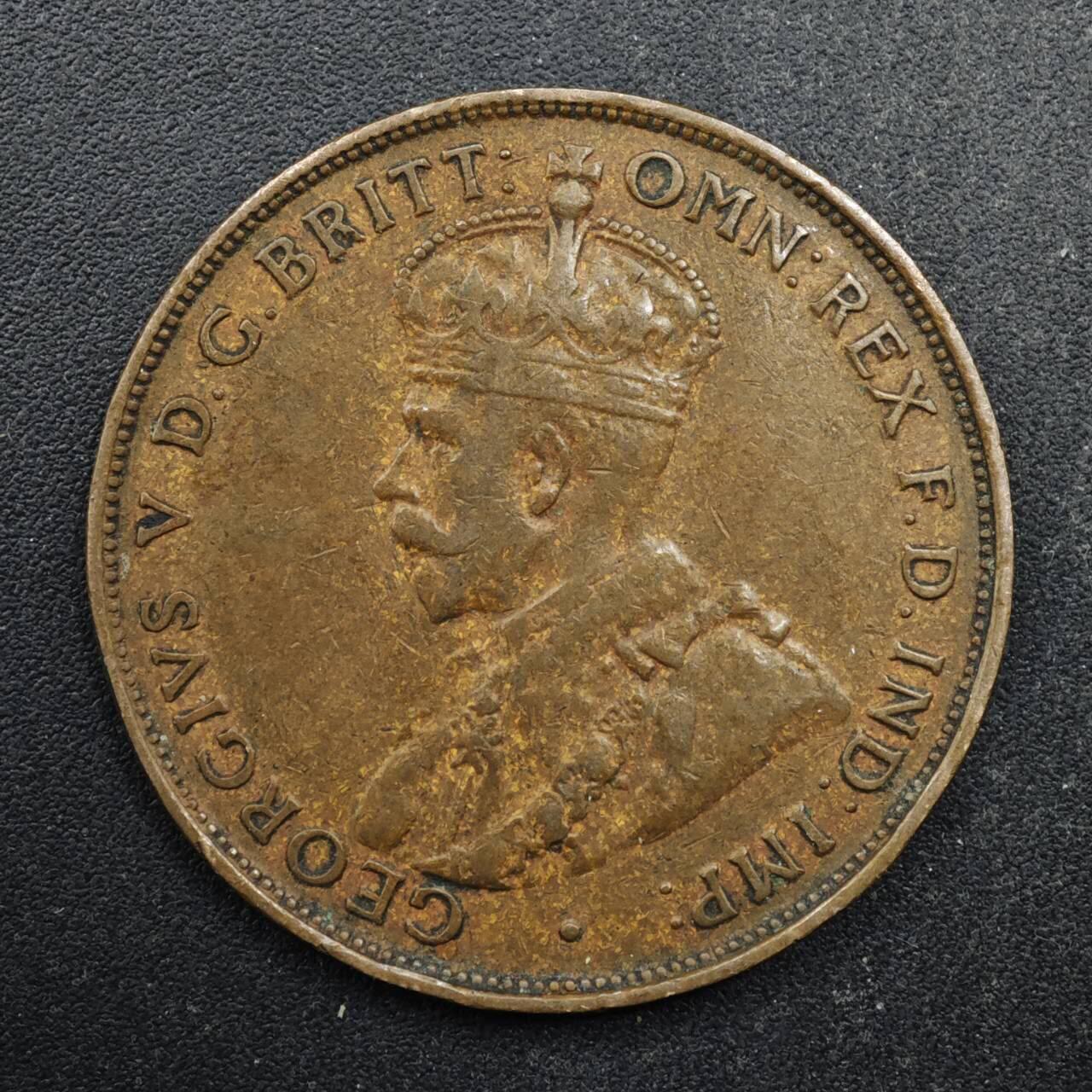 【淘币小摊】实时拍第八百四十九拍   散币银币场   满百包邮可预留二周 每周一统一发货   澳大利亚1934年乔治五世1便士铜币