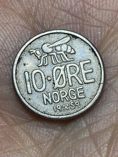 2026年第九场(总第一百七十八场）外国好品散币场(免佣金) - 挪威🇳🇴1959年10欧尔(奥拉夫五世第一套第二版，首发年)