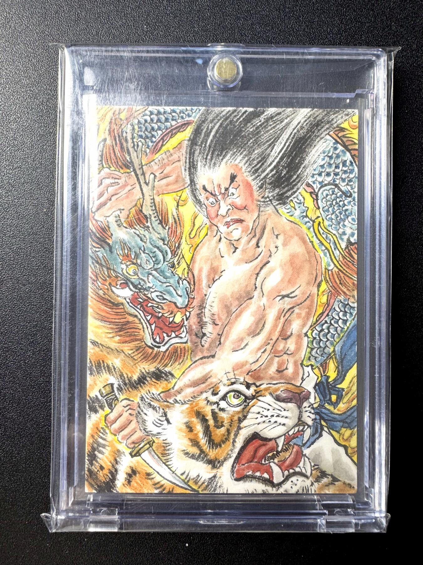 NO.21 好又多金牌大场，新店点关注不迷路！每周一站式配齐，方便凑单！（周6晚8点截拍，卖家送拍0抽成！） 【1/1手绘卡】张先军老师签绘 周处除三害 【射虎斩蛟三日战，知非自悔一朝迁】