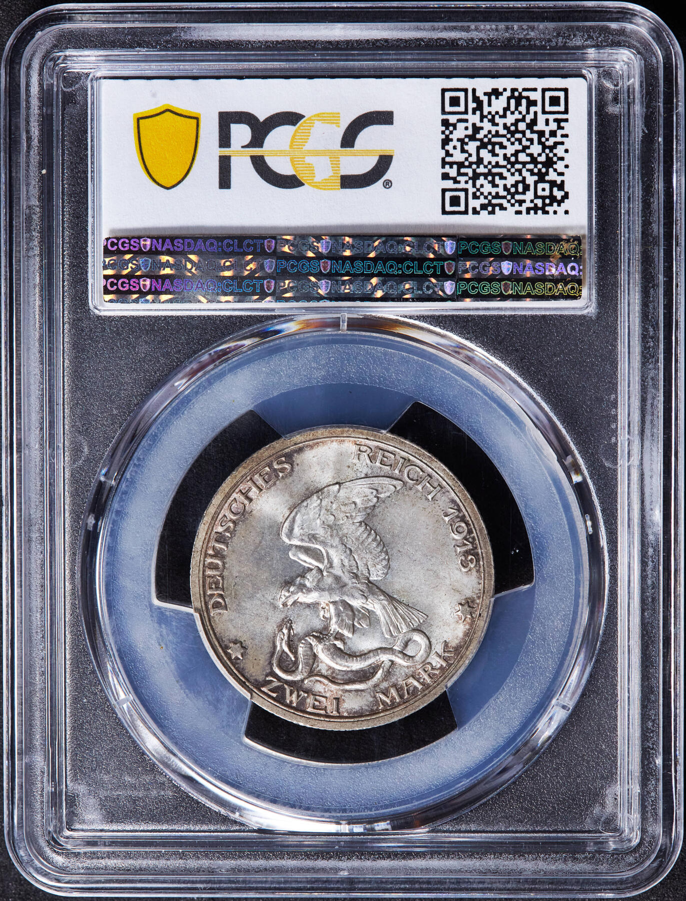 【俄甄集藏】“万象更新、马呈祥瑞”迎新春俄甄精品场-2026年(047)01-21 星期三 晚 19:30 全场包邮 德国普鲁士1913年A版反法战争胜利百年2马克银币，PCGS MS65，黄油彩转光品相，顶级状态