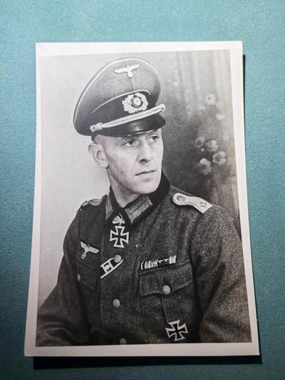 盛世勋华——号角文化勋章邮票专场拍卖第299期 - 德国（1939）骑士十字勋章获得者照片 陆军中尉 阿尔方斯·科尼希 佩戴骑士十字勋章/一级铁十字勋章/二级铁十字勋饰等