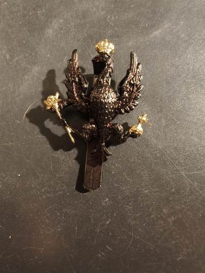 老王徽章第177期 - 英国国王皇家骠骑兵团帽徽    二战时期