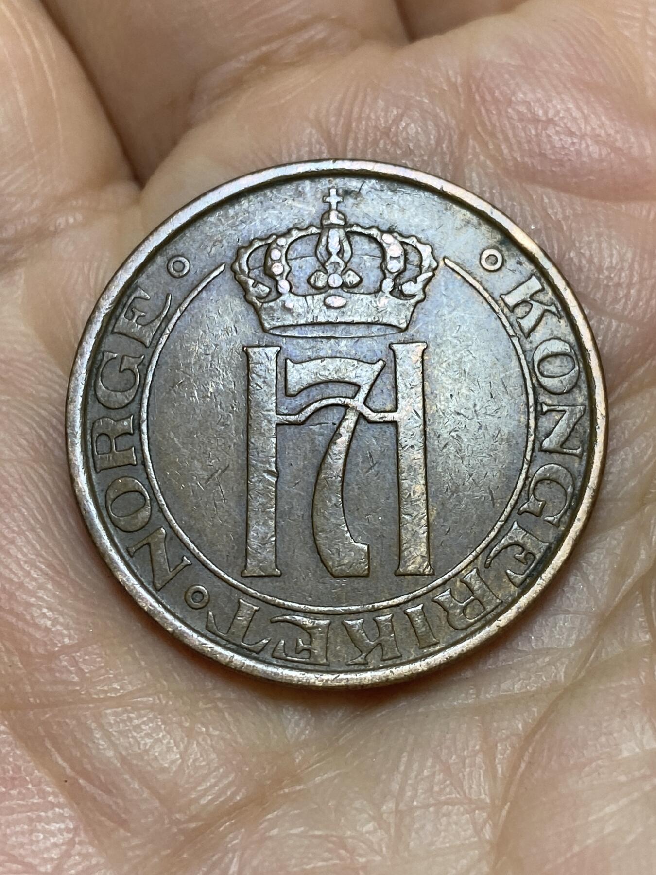 2026年第九场(总第一百七十八场）外国好品散币场(免佣金) 挪威🇳🇴1931年5欧尔(哈康七世第二版)