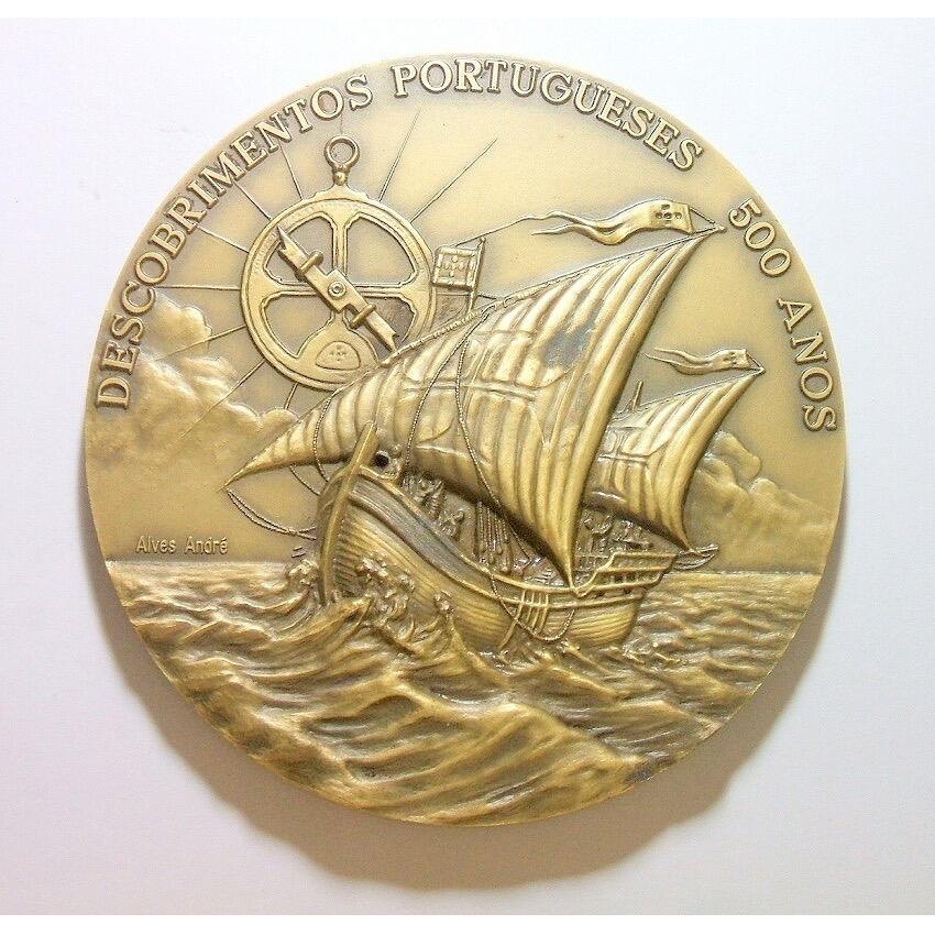 【艺术】葡萄牙艺术大章 大航海麦哲伦达伽马等六巨头高浮雕精制巨型大铜章 100MM 312克  达伽马、亨利王子、卡布拉尔、麦哲伦、迪亚士、埃阿尼什