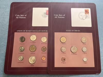 咖啡豆•收藏 2025年Jan_22th世界各国富兰克林套币拍卖 - 苏联/以色列-世界各国UNC硬币套币富兰克林包装