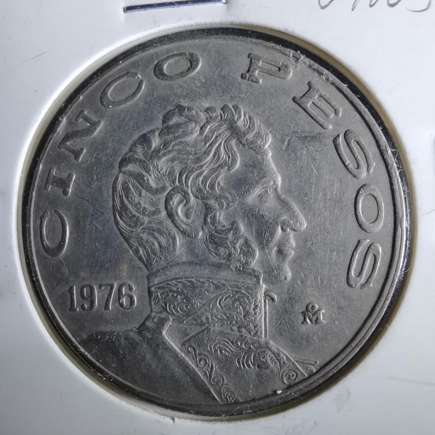 沼泽如烟--第964场 墨西哥1976年5比索