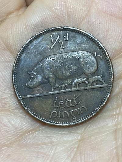 2026年第十场(总第一百七十九场）外国好品散币场(免佣金) - 爱尔兰🇮🇪1943年1/2便士(共和国第一套)