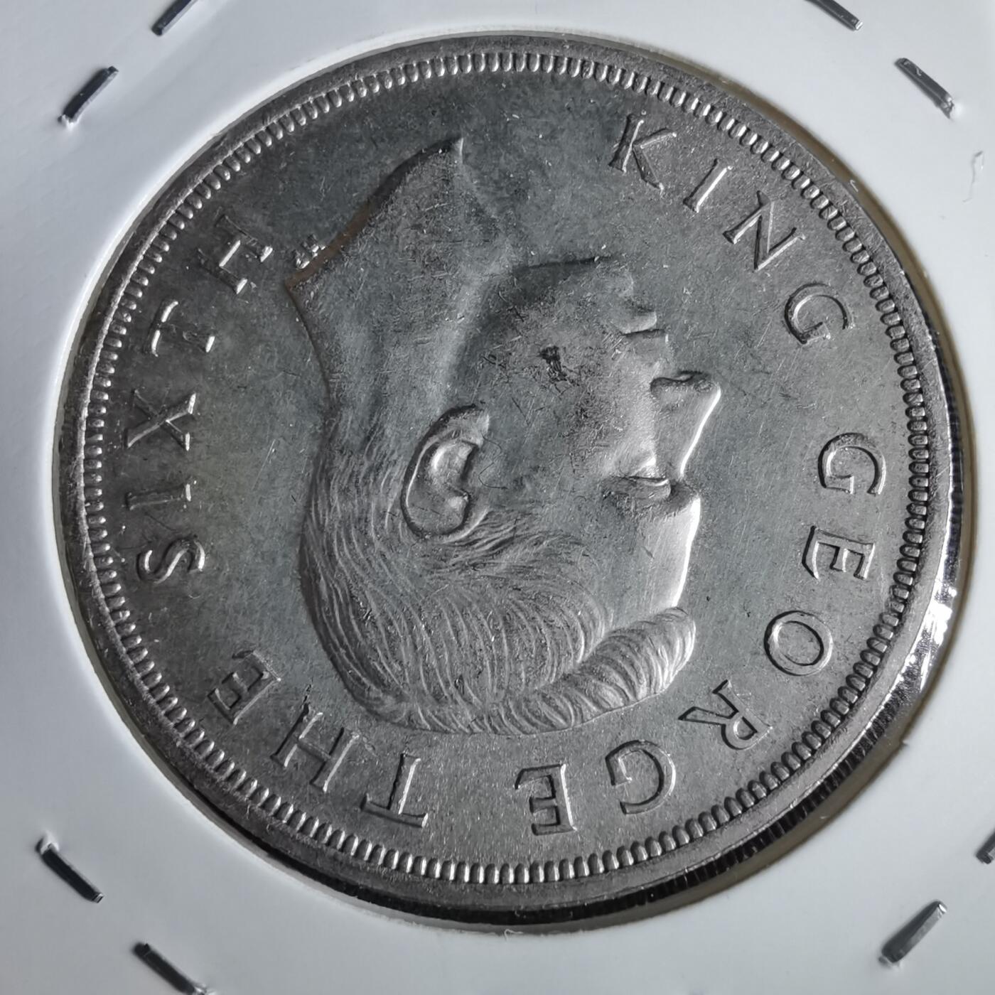 沼泽如烟--第963场 新西兰1949年1克朗银币