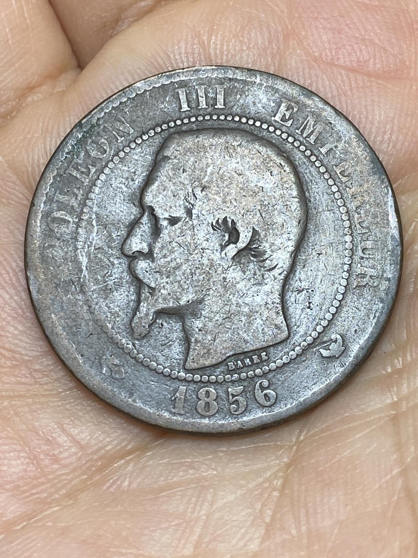 2026年第十场(总第一百七十九场）外国好品散币场(免佣金) 法兰西第二帝国1856年10生丁(拿破仑三世第一版，W标里尔造)