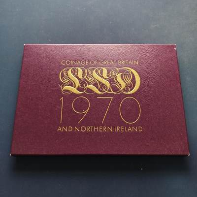 【全场包邮】纯粹捡漏拍497场-持续更新中 - 英国1970年皇家造币厂十二进制末版官方精制套币-盒证全