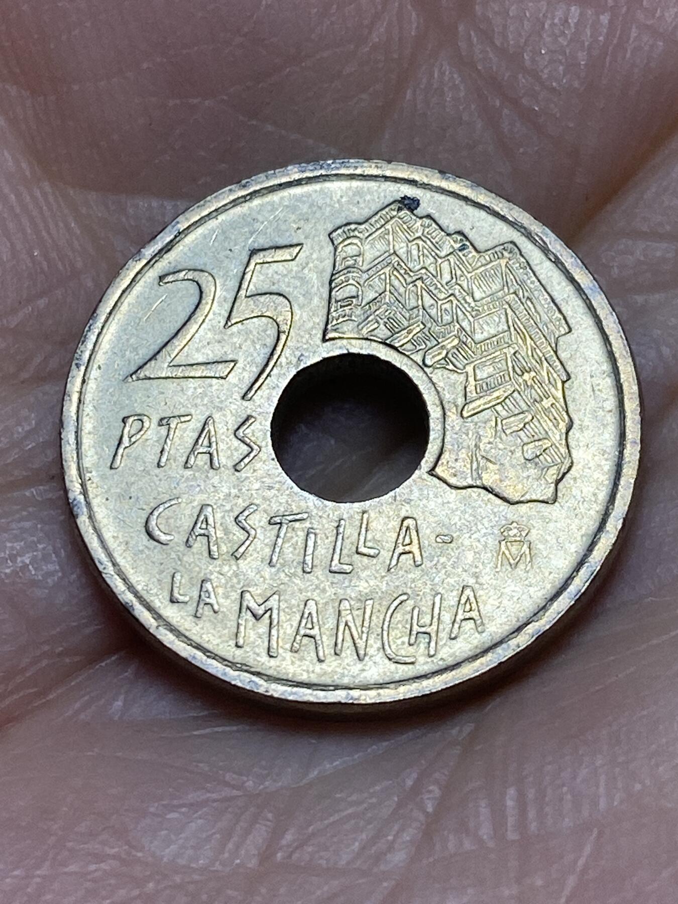 2026年第十场(总第一百七十九场）外国好品散币场(免佣金) 西班牙🇪🇸1996年25比塞塔(卡斯蒂利亚–拉曼恰自治区纪念币)