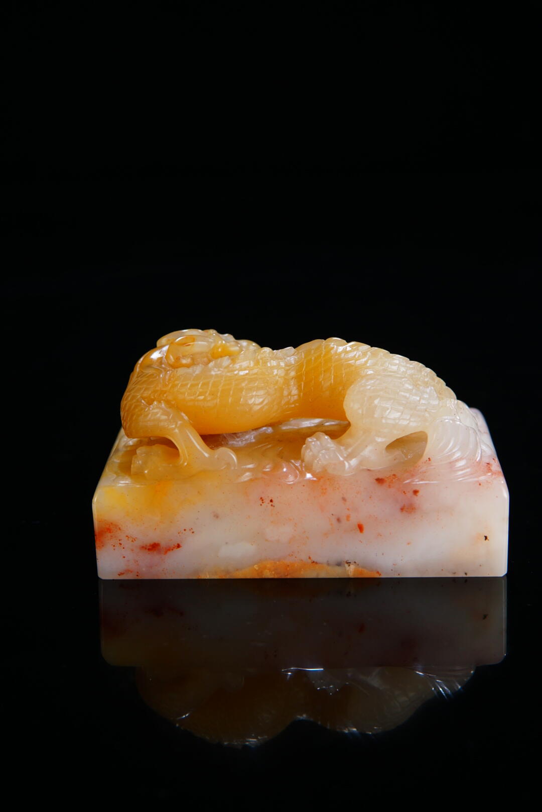 方寸藏珍·寿山田黄印章专场（二） 寿山高山石《苍龙》钮章