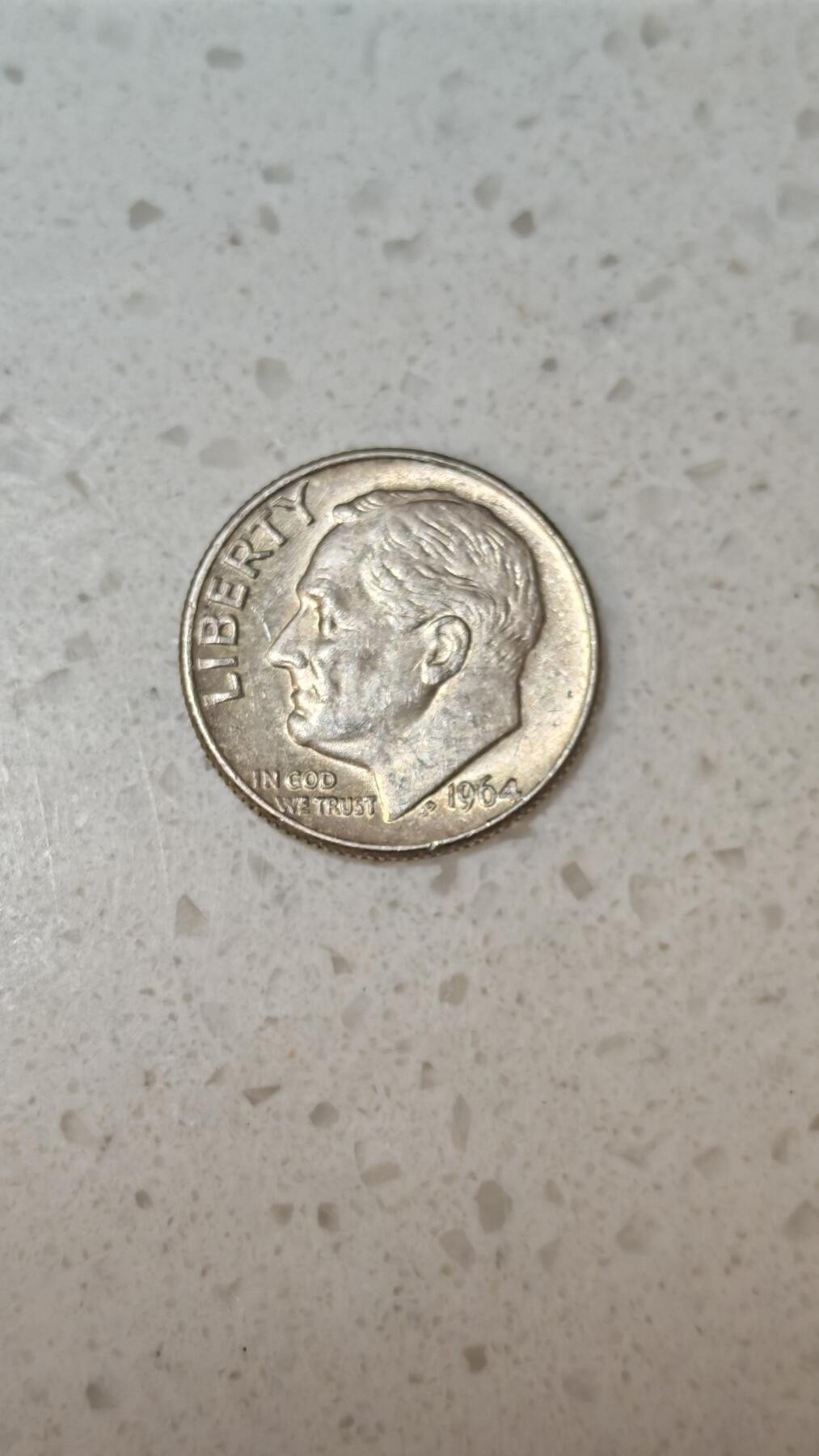 小银币场 美国1964年10分银币