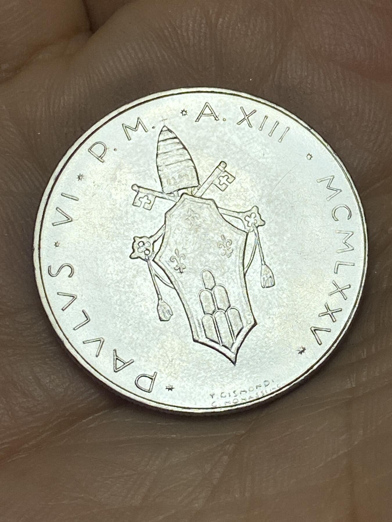 2026年第十场(总第一百七十九场）外国好品散币场(免佣金) 梵蒂冈1975年100里拉(教皇保罗六世时期)