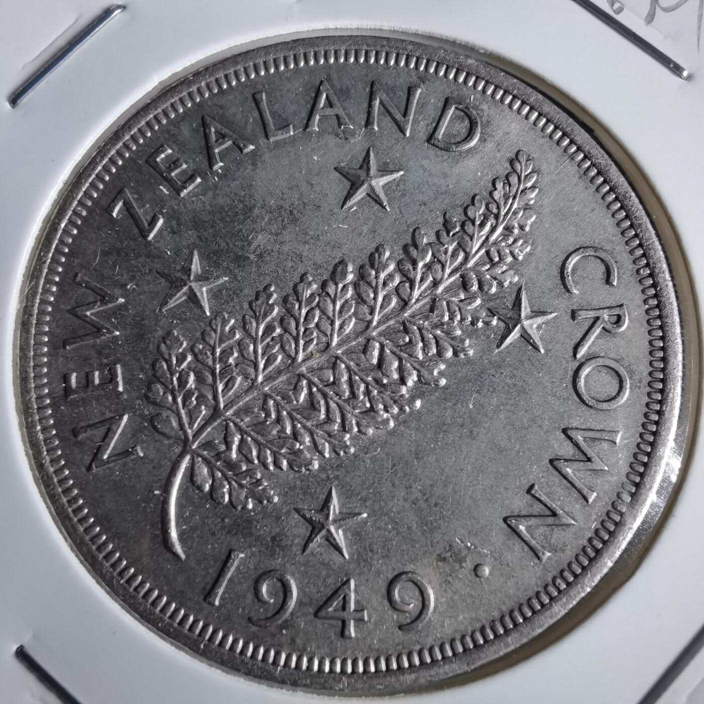 沼泽如烟--第963场 新西兰1949年1克朗银币