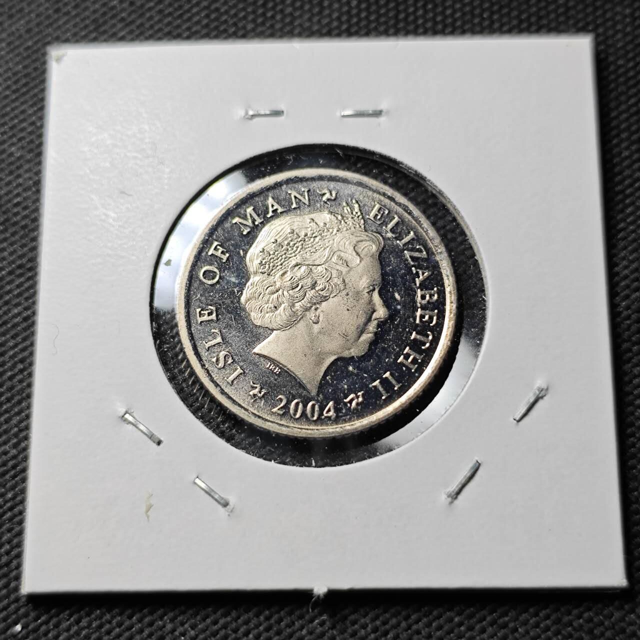 KK钱币收藏小铺  第400期  百期特拍（四拍之四）2月预留时间 周末发货   2004马恩岛10便士