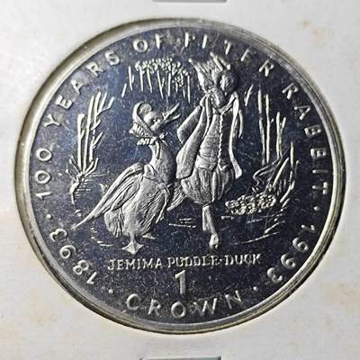 KK钱币收藏小铺  第400期  百期特拍（四拍之四）2月预留时间 周末发货 -  1993直布罗陀1克朗纪念币 彼得兔系列