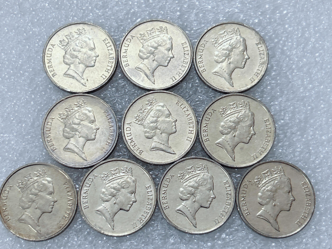 第一海外回流一元起拍收藏 散集专场  第294期 百慕大1986年5分硬币 10枚 原光品