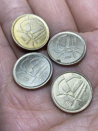 2026年第十场(总第一百七十九场）外国好品散币场(免佣金) - 西班牙🇪🇸5比塞塔4枚：1991年98年