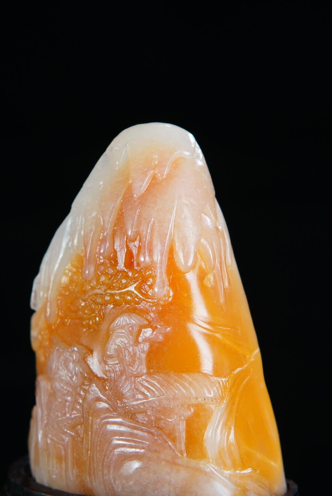 方寸藏珍·寿山田黄印章专场（二） 寿山银裹金田黄石《行旅图》摆件