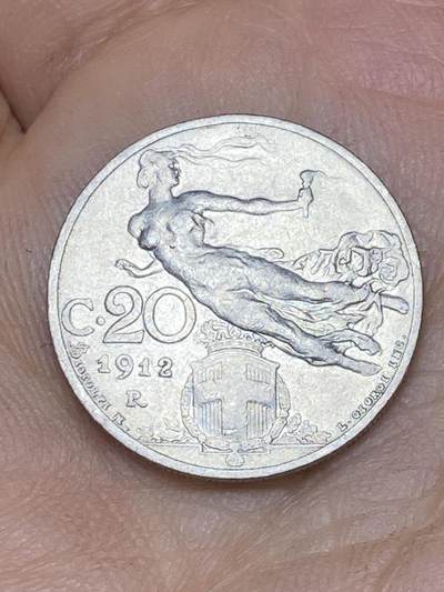 2026年第十场(总第一百七十九场）外国好品散币场(免佣金) - 好品–意大利王国1912年20分(维托里奥·埃马努埃莱三世第二套)