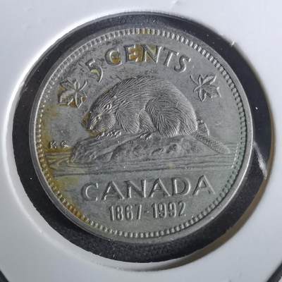 沼泽如烟--第965场 - 加拿大1992年五分纪念币