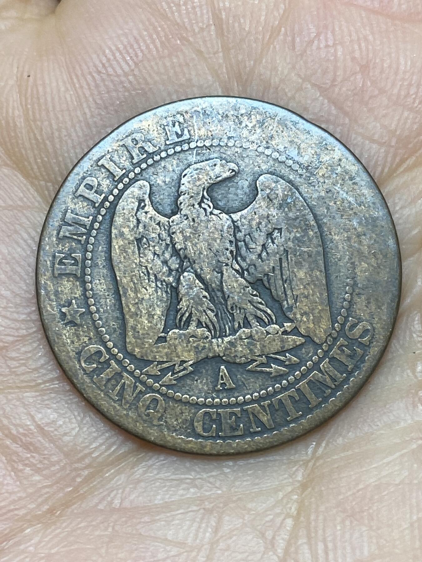 2026年第十场(总第一百七十九场）外国好品散币场(免佣金) 法兰西第二帝国1853年5生丁(拿破仑三世第一版，A标巴黎造)