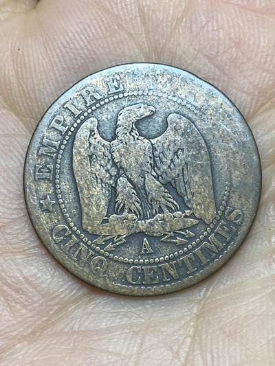 2026年第十场(总第一百七十九场）外国好品散币场(免佣金) - 法兰西第二帝国1853年5生丁(拿破仑三世第一版，A标巴黎造)