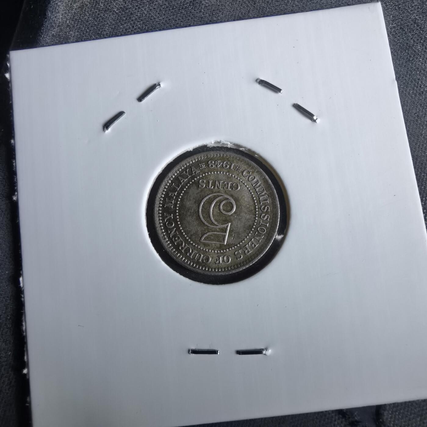 沼泽如烟--第965场 英属马来亚1943年五分银币