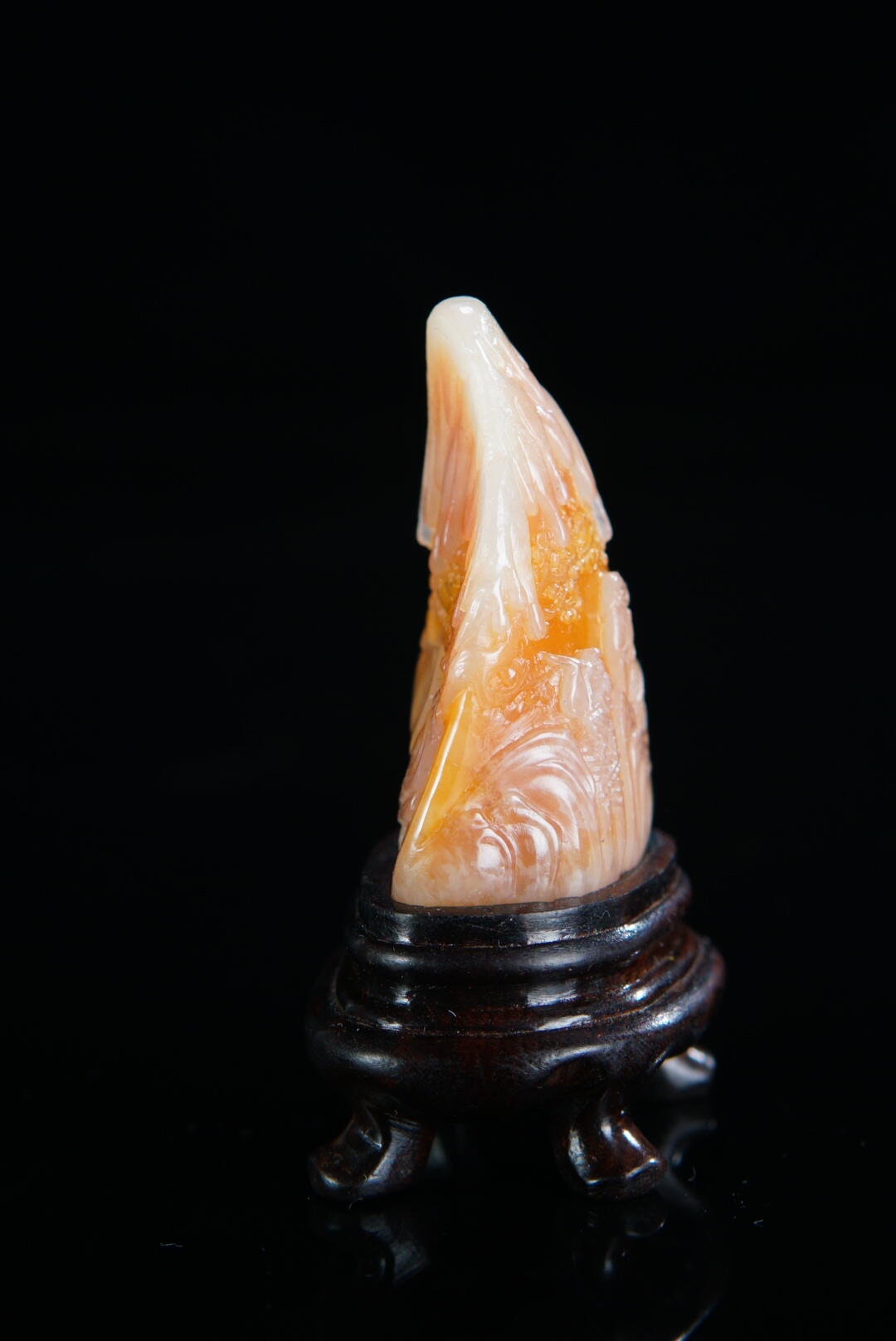 方寸藏珍·寿山田黄印章专场（二） 寿山银裹金田黄石《行旅图》摆件