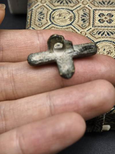 108期新疆红钱粟特钱币丝路钱币专场 - 景教老铜十字架印押