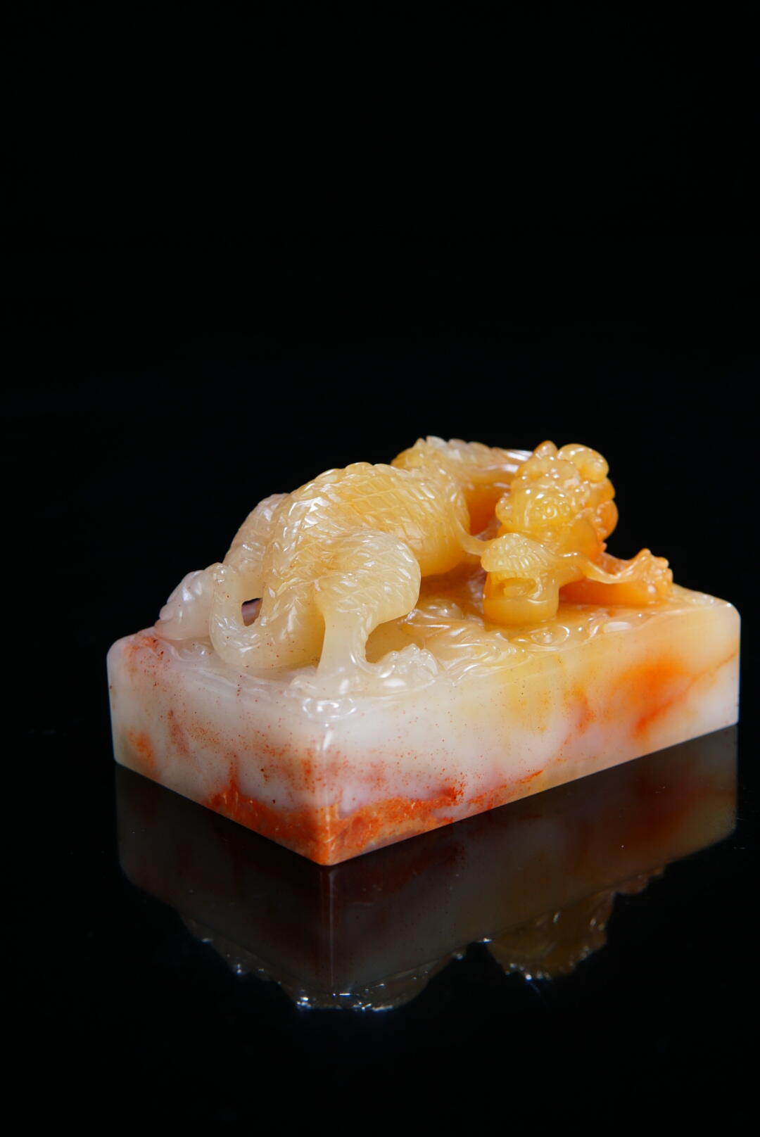 方寸藏珍·寿山田黄印章专场（二） 寿山高山石《苍龙》钮章