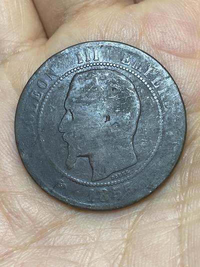 2026年第十场(总第一百七十九场）外国好品散币场(免佣金) - 法兰西第二帝国1855年10生丁(拿破仑三世第一版，W标里尔造)