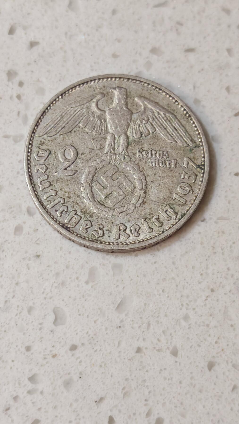 小银币场 德国1937年2马克银币