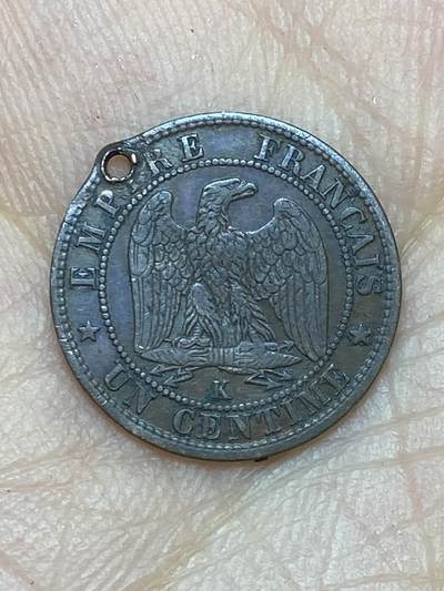 2026年第十场(总第一百七十九场）外国好品散币场(免佣金) - 打孔好品–法兰西第二帝国1862年1生丁(拿破仑三世第二版，K标波尔多造)