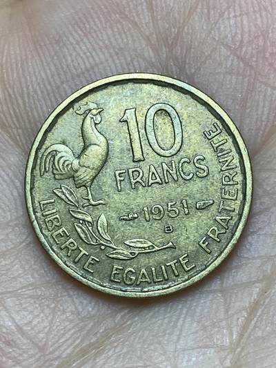 2026年第十场(总第一百七十九场）外国好品散币场(免佣金) - 法兰西第四共和国1951年10法郎(B标，博蒙莱罗热造)