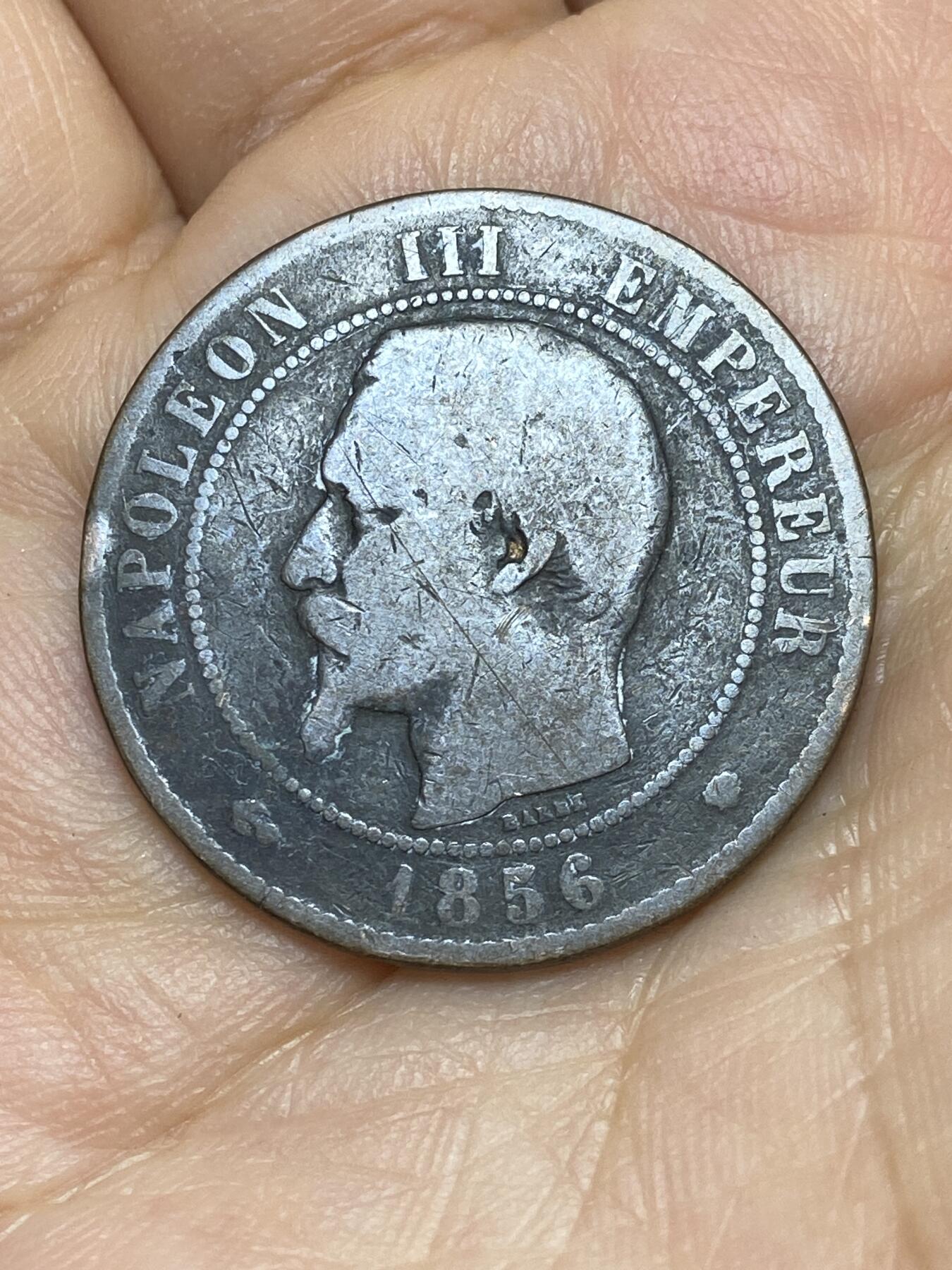 2026年第十场(总第一百七十九场）外国好品散币场(免佣金) 法兰西第二帝国1856年10生丁(拿破仑三世第一版，MA标马赛造)
